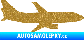 Samolepka Letadlo 019 pravá Boeing 737 Ultra Metalic zlatá