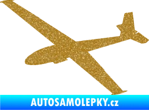 Samolepka Letadlo 025 levá kluzák Ultra Metalic zlatá