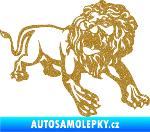 Samolepka Lev 006 pravá Ultra Metalic zlatá