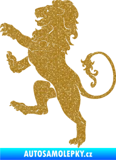 Samolepka Lev heraldika 004 levá Ultra Metalic zlatá