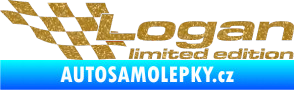 Samolepka Logan limited edition levá Ultra Metalic zlatá