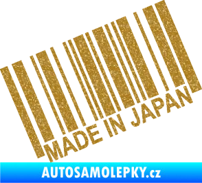 Samolepka Made in Japan 003 čárový kód Ultra Metalic zlatá