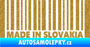 Samolepka Made in Slovakia čárový kód Ultra Metalic zlatá
