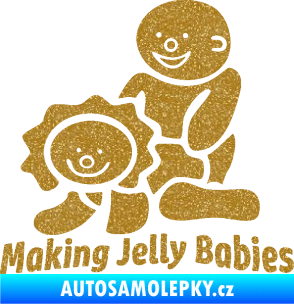 Samolepka Making jelly babies Ultra Metalic zlatá