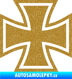 Samolepka Maltézský kříž 001 Ultra Metalic zlatá