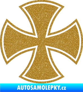 Samolepka Maltézský kříž 003 Ultra Metalic zlatá
