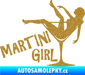 Samolepka Martini girl Ultra Metalic zlatá