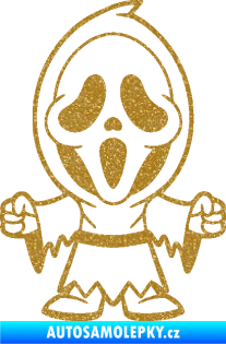 Samolepka Maska 002 pravá vřískot Ultra Metalic zlatá