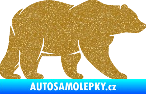 Samolepka Medvěd 002 pravá Ultra Metalic zlatá