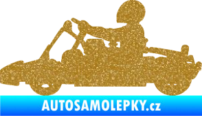 Samolepka Motokára 001 levá Ultra Metalic zlatá
