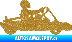 Samolepka Motokára 001 pravá Ultra Metalic zlatá