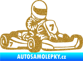 Samolepka Motokára 002 pravá Ultra Metalic zlatá