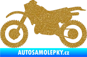 Samolepka Motorka 003 levá Ultra Metalic zlatá