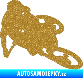 Samolepka Motorka 026 pravá motokros freestyle Ultra Metalic zlatá