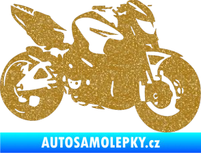 Samolepka Motorka 041 pravá road racing Ultra Metalic zlatá