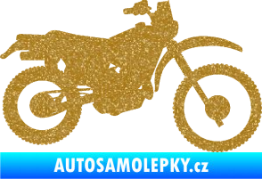 Samolepka Motorka 046 pravá Ultra Metalic zlatá