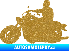 Samolepka Motorka 049 levá Ultra Metalic zlatá