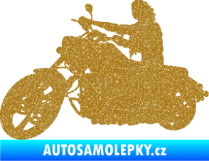 Samolepka Motorka 050 levá Ultra Metalic zlatá