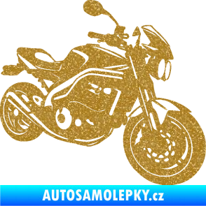 Samolepka Motorka 055 pravá Ultra Metalic zlatá