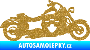 Samolepka Motorka 056 pravá Ultra Metalic zlatá