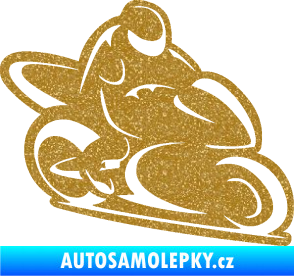 Samolepka Motorkář 011 pravá Ultra Metalic zlatá