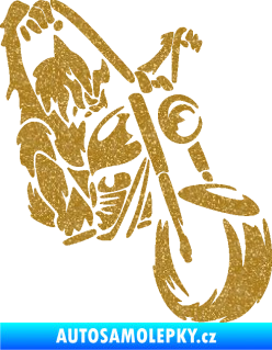 Samolepka Motorkář 015 pravá harley Ultra Metalic zlatá