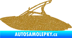 Samolepka Motorový člun 001 levá Ultra Metalic zlatá