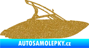 Samolepka Motorový člun 001 pravá Ultra Metalic zlatá