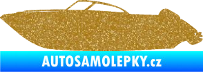 Samolepka Motorový člun 003 levá Ultra Metalic zlatá