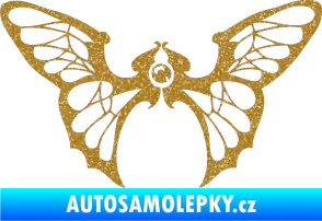 Samolepka Motýl 001 levá Ultra Metalic zlatá