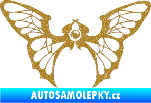 Samolepka Motýl 001 pravá Ultra Metalic zlatá