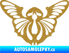 Samolepka Motýl 002 levá Ultra Metalic zlatá