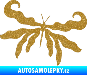 Samolepka Motýl 004 pravá Ultra Metalic zlatá