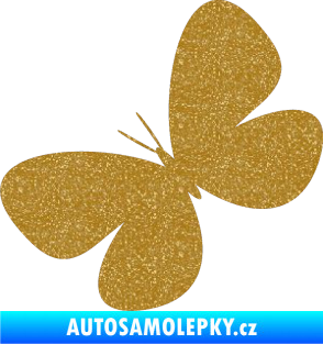 Samolepka Motýl 005 levá Ultra Metalic zlatá