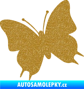 Samolepka Motýl 007 levá Ultra Metalic zlatá