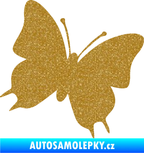 Samolepka Motýl 007 pravá Ultra Metalic zlatá