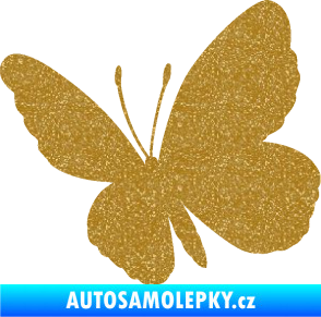 Samolepka Motýl 009 levá Ultra Metalic zlatá