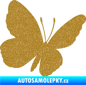 Samolepka Motýl 009 pravá Ultra Metalic zlatá