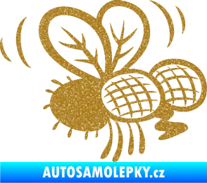 Samolepka Moucha 002 pravá Ultra Metalic zlatá