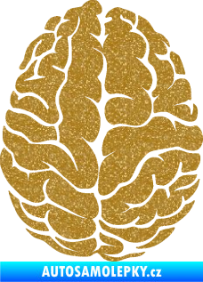 Samolepka Mozek 001 pravá Ultra Metalic zlatá