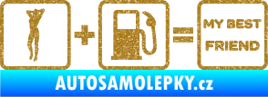 Samolepka My best friend  Ultra Metalic zlatá