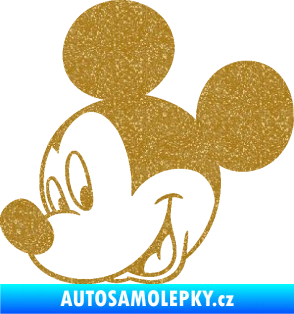 Samolepka Myšák Mickey 001 levá Ultra Metalic zlatá