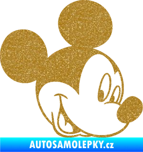Samolepka Myšák Mickey 001 pravá Ultra Metalic zlatá