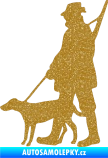 Samolepka Myslivec 002 levá Ultra Metalic zlatá