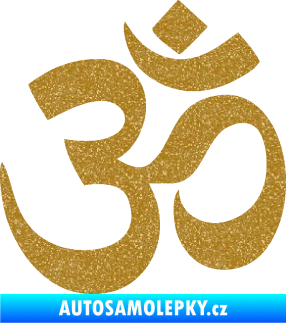 Samolepka Náboženský symbol Hinduismus Óm 001 Ultra Metalic zlatá