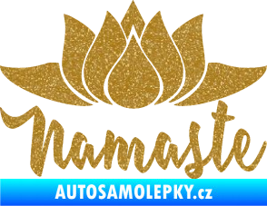 Samolepka Namaste 001 lotosový květ Ultra Metalic zlatá