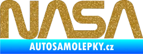 Samolepka NASA nápis Ultra Metalic zlatá