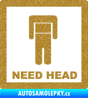 Samolepka Need head Ultra Metalic zlatá