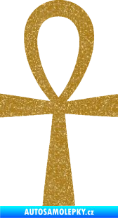 Samolepka Nilský kříž Ankh Ultra Metalic zlatá