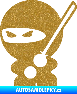 Samolepka Ninja baby 001 levá Ultra Metalic zlatá